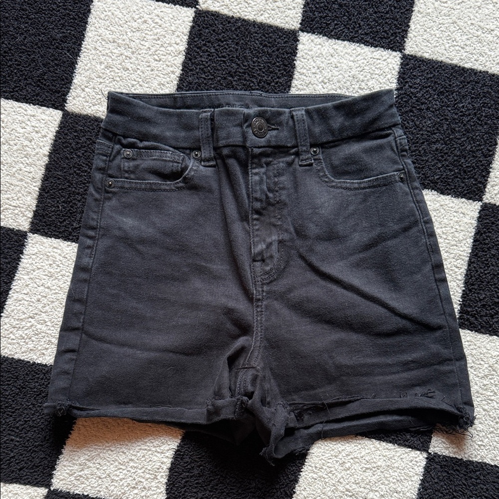 American Eagle Outfitters Black Curvy Hi-Rise Shortie Size 2